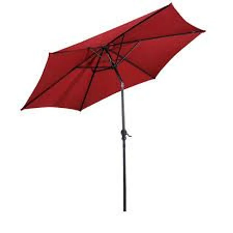 BOXED COSTWAY 270cm PATIO UMBRELLA CANTILEVER FOR GARDEN AND DECK - WINE