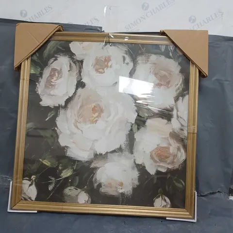 FRAMED CANVAS TRADITION FLORAL PRINT 60X60CM