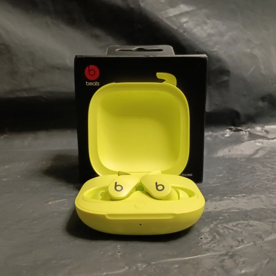 BEATS FIT PRO ACTIVE NOISE CANCELLING EARBUDS IN VOLT YELLOW