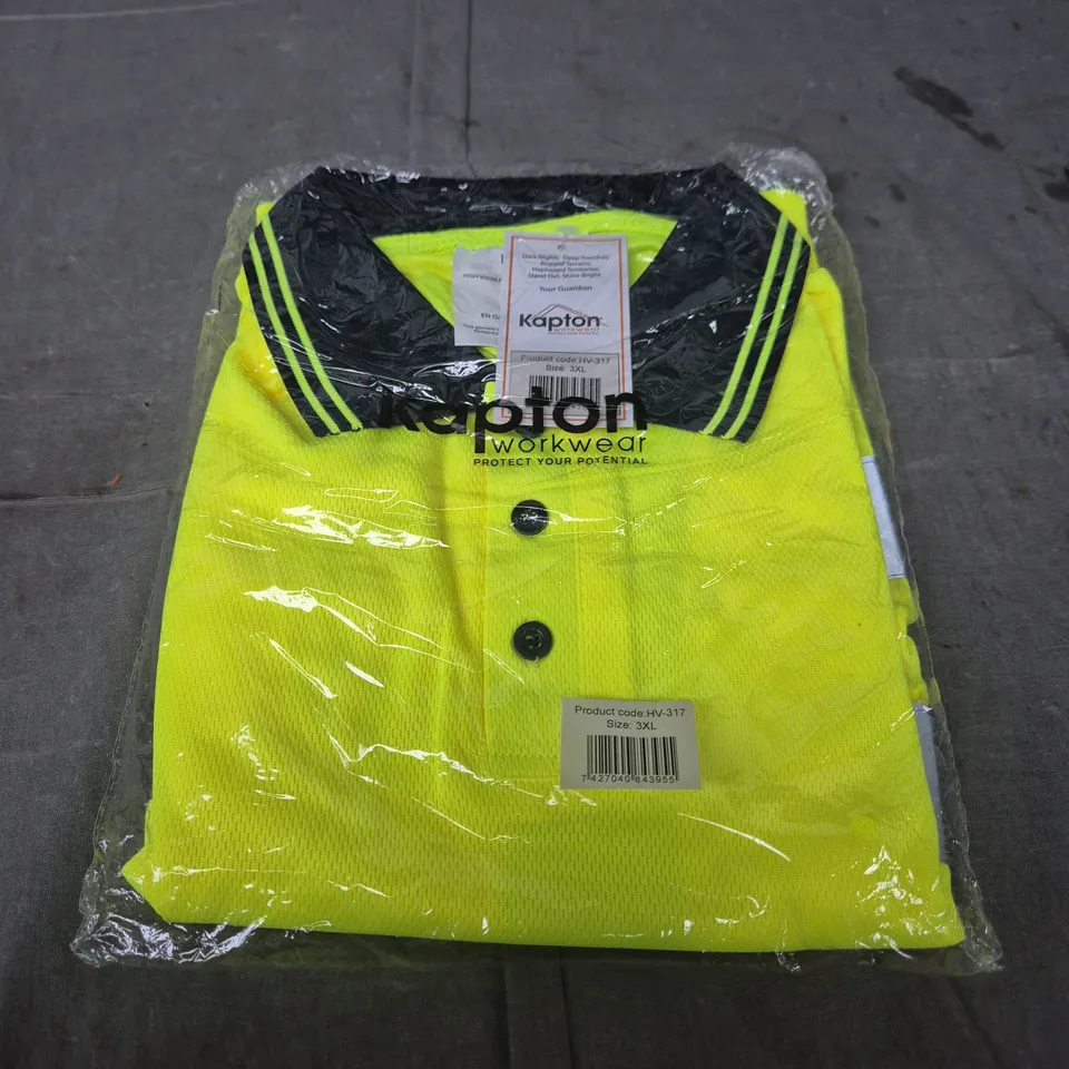 KAPTON WORKWEAR HIGH-VISIBILITY TOP– NEON YELLOW, SIZE 3XL