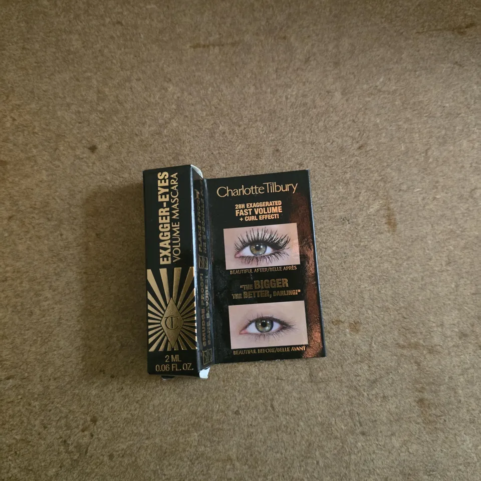 MASCARA DUO: EXAGGER-EYES VOLUME MASCARA AND CHARLOTTE TILBURY