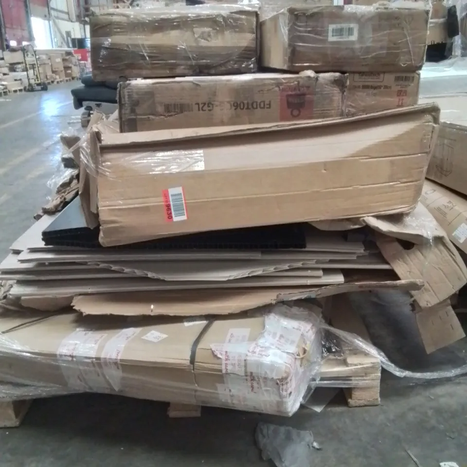 PALLET CONTAINING VARIOUS INCOMPLETE BOXED FURNITURE PARTS