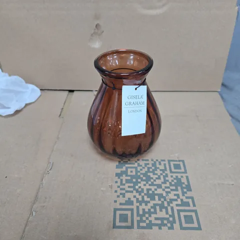 GISELA GRAHAM - BOX OF 6 DUSKY PINK POSY GLASS VASES 