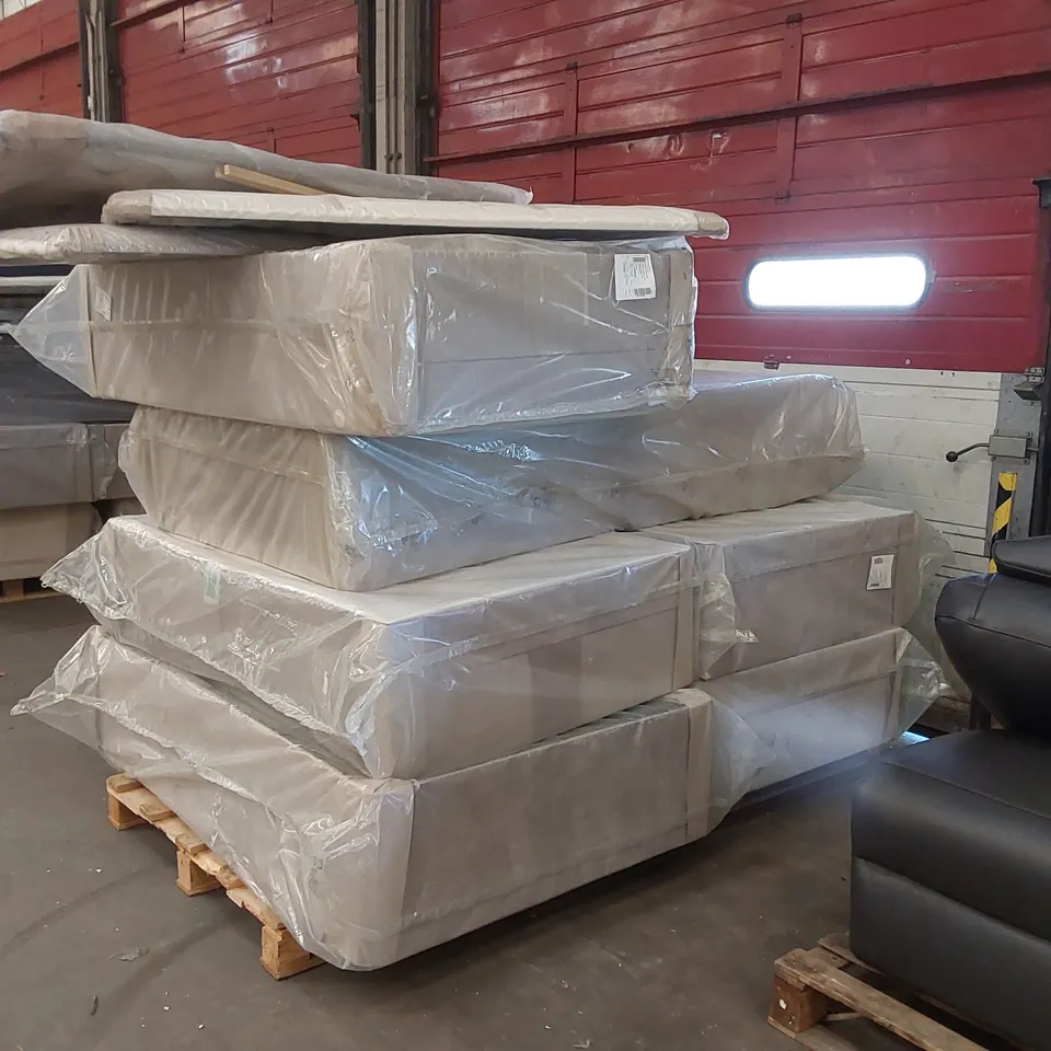 PALLET CONTAINING APPROXIMATELY 6X DIVAN BASE PARTS, 3X HEADBOARDS