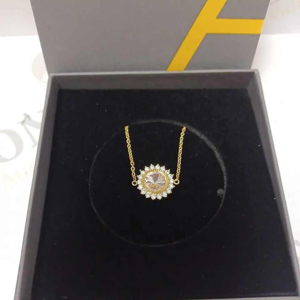 ARGENTO PINK GEM PENDANT NECKLACE 