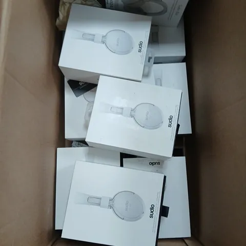 BOX OF APPROX 10 SUDIO HEADPHONES - DAMAGED 