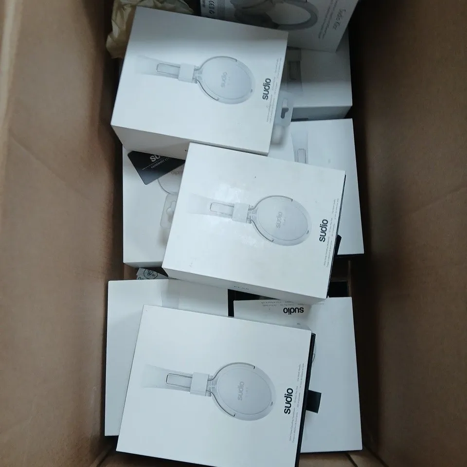 BOX OF APPROX 10 SUDIO HEADPHONES - DAMAGED 