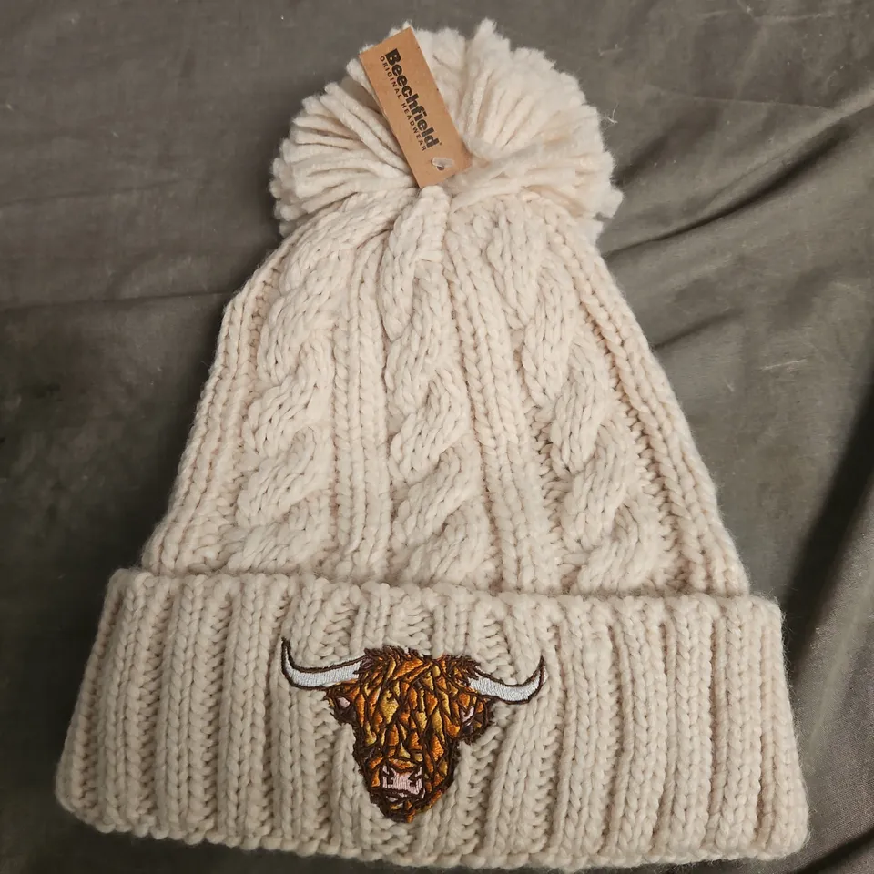 BEECHFIELD BEANIE HAT WITH LONGHORN EMBROIDERY