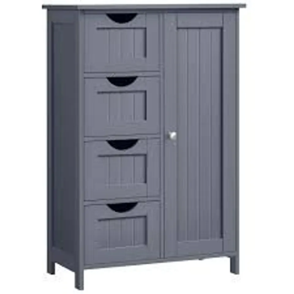 BOXED VASAGLE WOODEN 55CM X 81CM FREE STANDING CABINET - GREY (1 BOX)