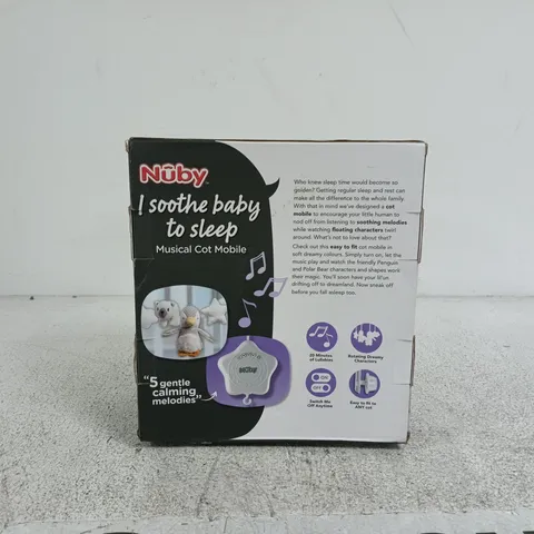NUBY I SOOTHE BABY TO SLEEP MUSICAL CAT MOBILE BOXED