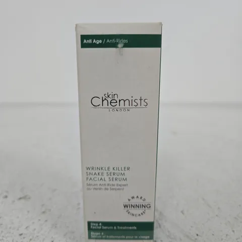 SKINCHEMISTS LONDON WRINKLE KILLER SNAKE SERUM FACIAL SERUM – 50 ML (BOXED)