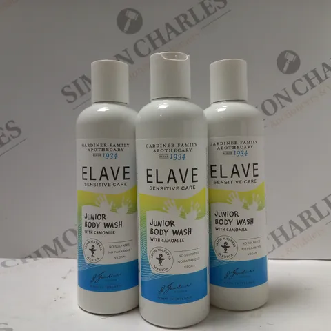 BOX OF APPROX 6 X 250ML ELAVE JUNIOR SENSITIVE BODY WASH