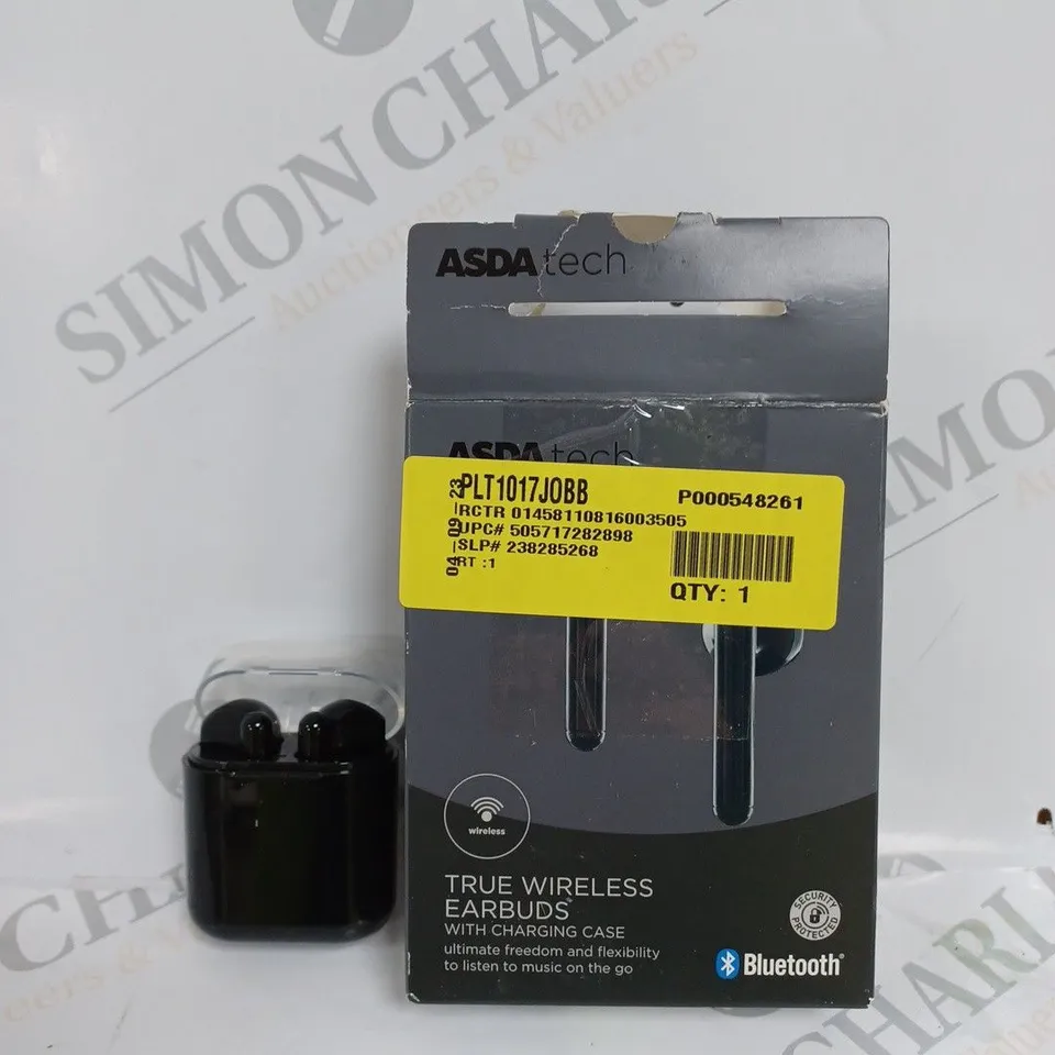 BOXED TRUE WIRELESS BLUETOOTH EARBUDS WITH CHARGING CASE