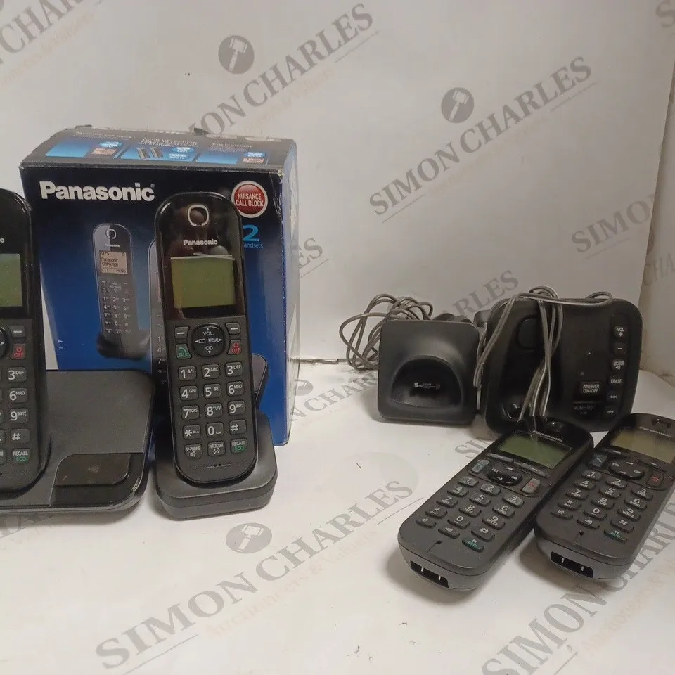 2 X PANASONIC HOME TELEPHONES - KX-TGC220 & KX-TGC412