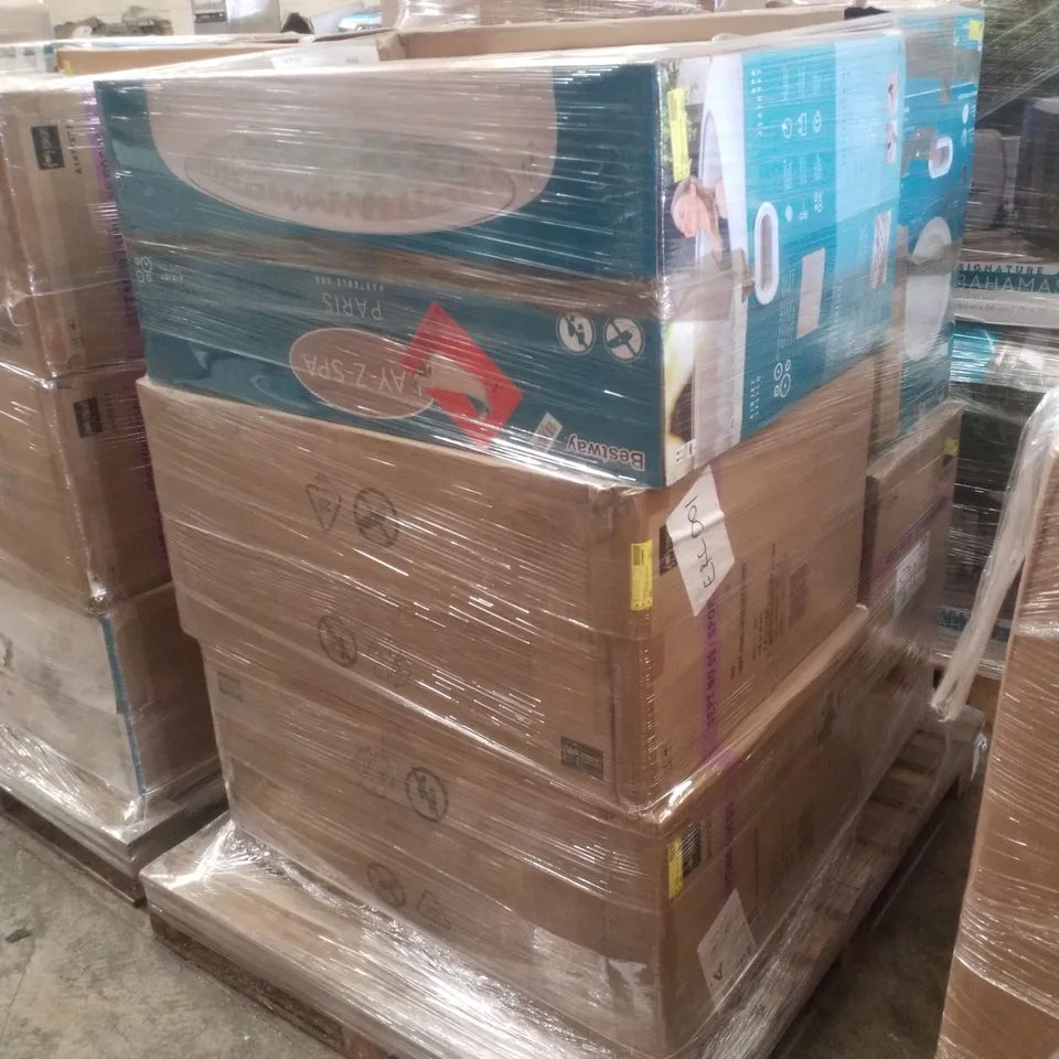 PALLET CONTAINING APPROXIMATELY 5 ASSORTED LAY-Z-SPA PORTABLE SPAS