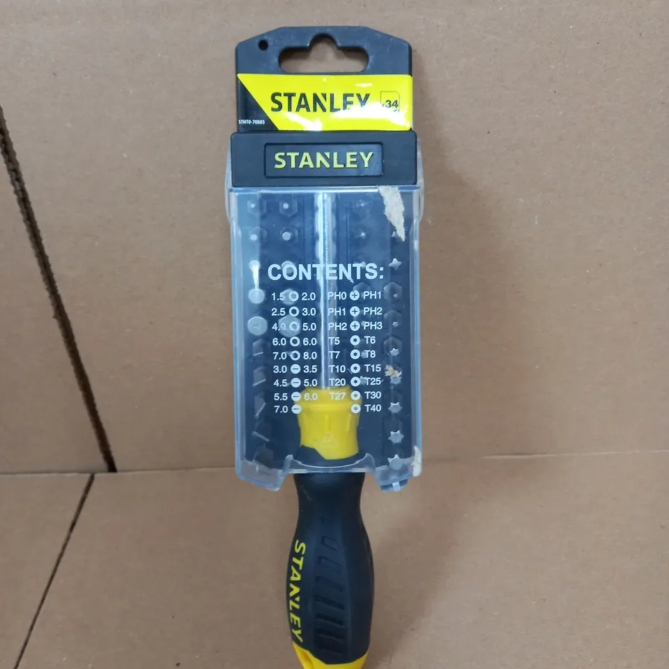 STANLEY 34 PIECE FLAT HEAD SCREWDRIVER SET