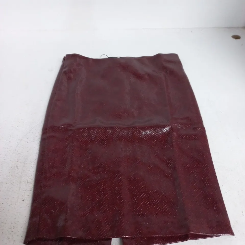 OUTCAST JAMEELA MIDI SKIRT BURGUNDY – XS