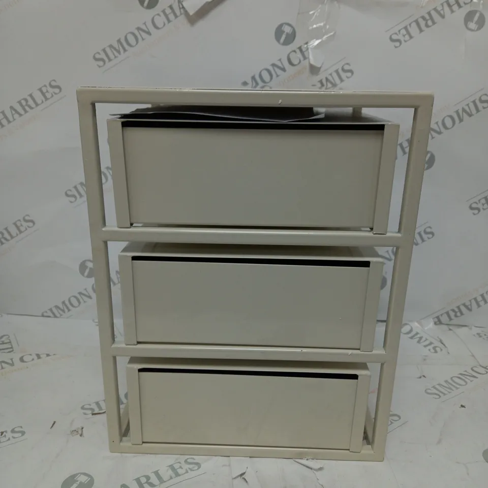 CREAM DRAWS WITH GOLD HANDLES