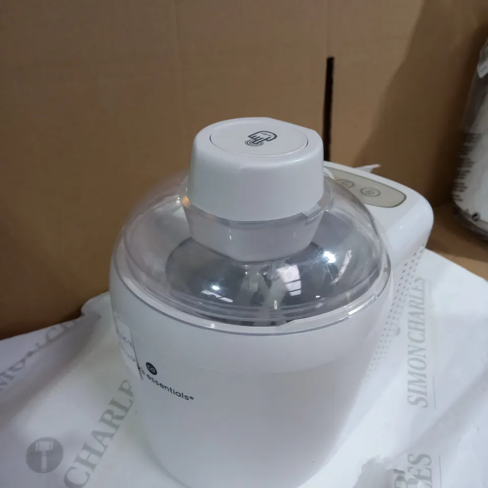 COOKS ESSENTIALS ICE CREAM MAKER - WHITE