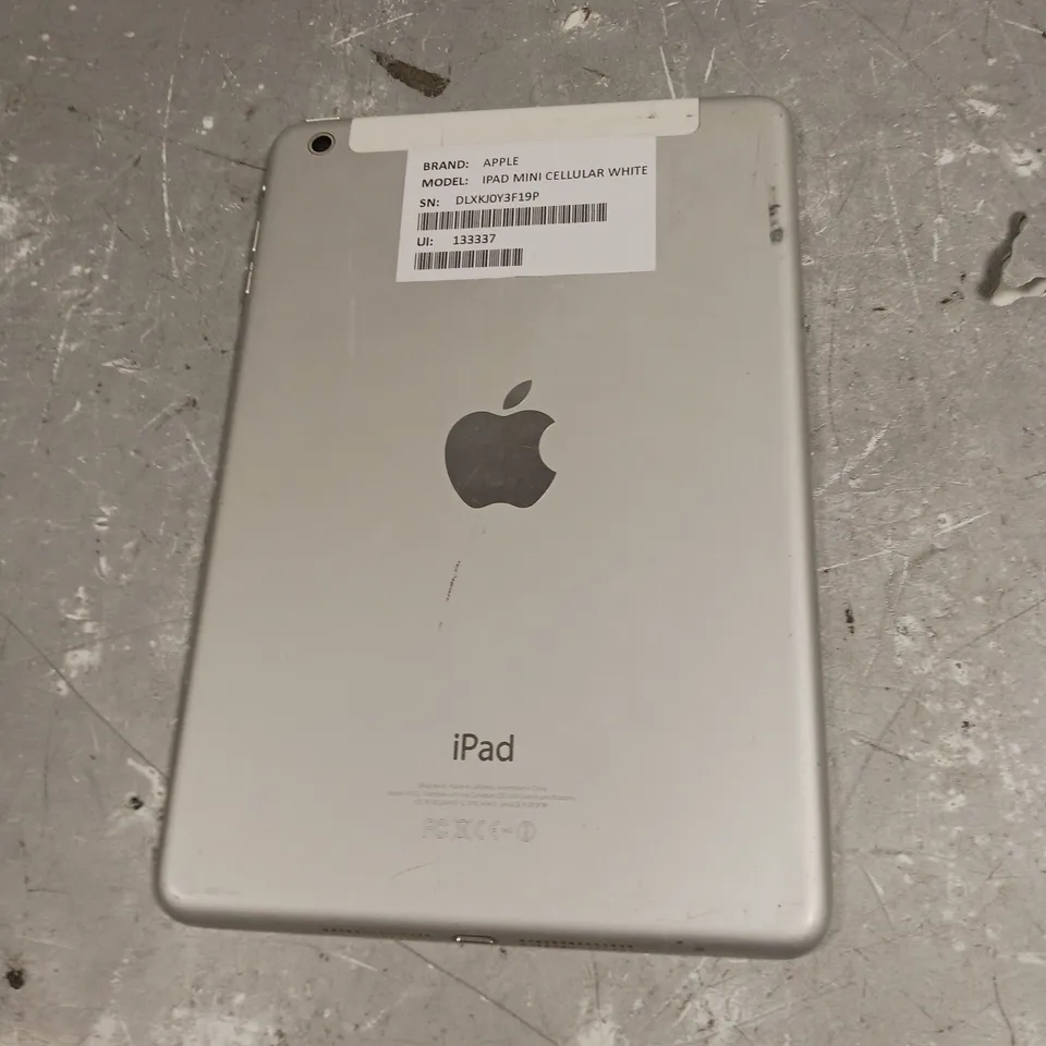 APPLE IPAD MINI CELLULAR WHITE - MODEL A1455 