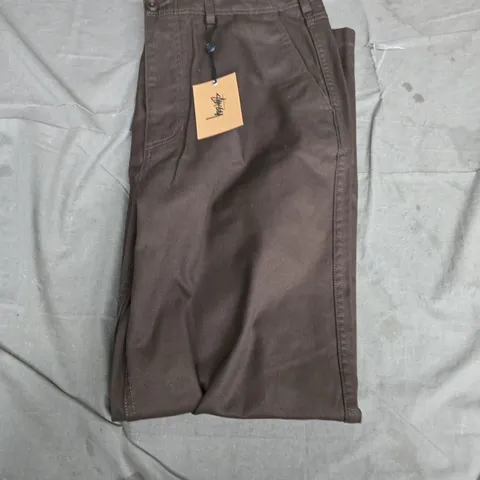 STUSSY CHINO TROUSERS – BROWN, SIZE 34 (MEN'S)
