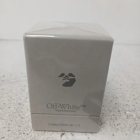 BOXED AND SEALED OFF-WHITE PAPERWORK SOLUTION NO.1 EAU DE PARFUM 100ML