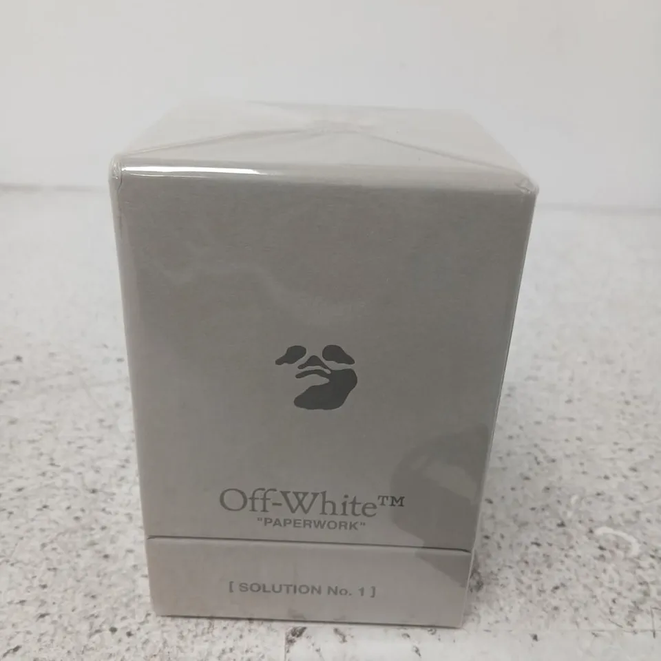 BOXED AND SEALED OFF-WHITE PAPERWORK SOLUTION NO.1 EAU DE PARFUM 100ML
