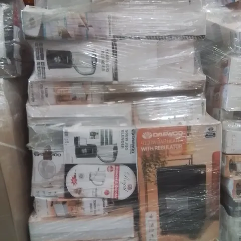 PALLET CONTAINING VARIOUS ELECTRICAL ITEMS AND HOUSEHOLD PRODUCTS TO INCLUDE:4100W GAS HEATER,500W JUG BLENDER,BLENDER AND GRINDER