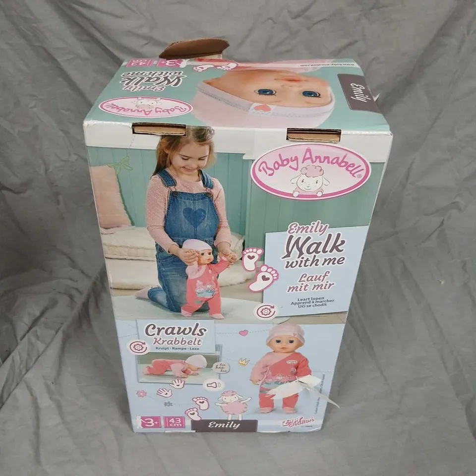 BABY ANNABELL EMILY WALK WITH ME CRAWLS KRABBEL DOLL – BOXED 