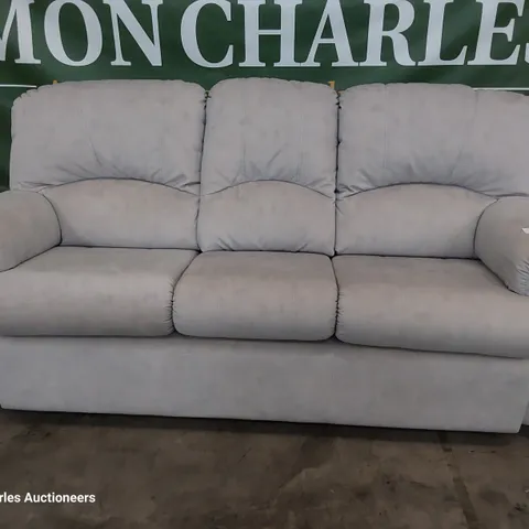 QUALITY BRITISH DESIGNER G PLAN CHLOE THREE SEATER SOFA STINGRAY PLATINUM FABRIC