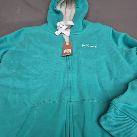 SALTROCK VELATOR LINED HOODIE TURQUOIS JACKET - SIZE 12