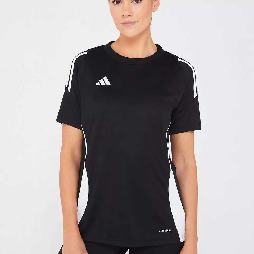 ADIDAS WOMENS TIRO 24 JERSEY -BLACK/WHITE - L