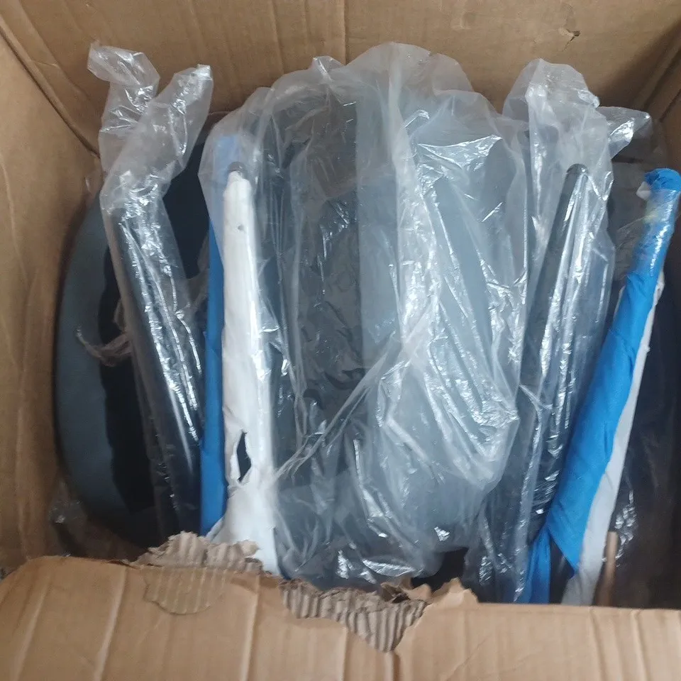 BOXED SET OF 2 CLAIR PU LEATHER DINING CHAIRS - LONDON BLUE