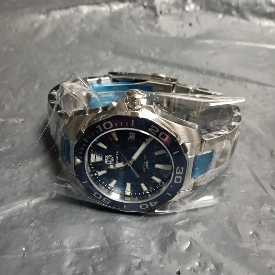 TAG HEUER AQUARACER 300M STAINLESS STEEL WATCH – BLUE DIAL, BOXED