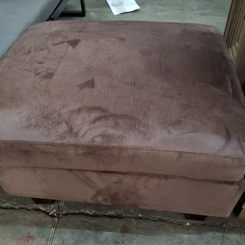 ATHANAS 59" VELVET SQUARE FOOTSTOOL OTTOMAN BROWN
