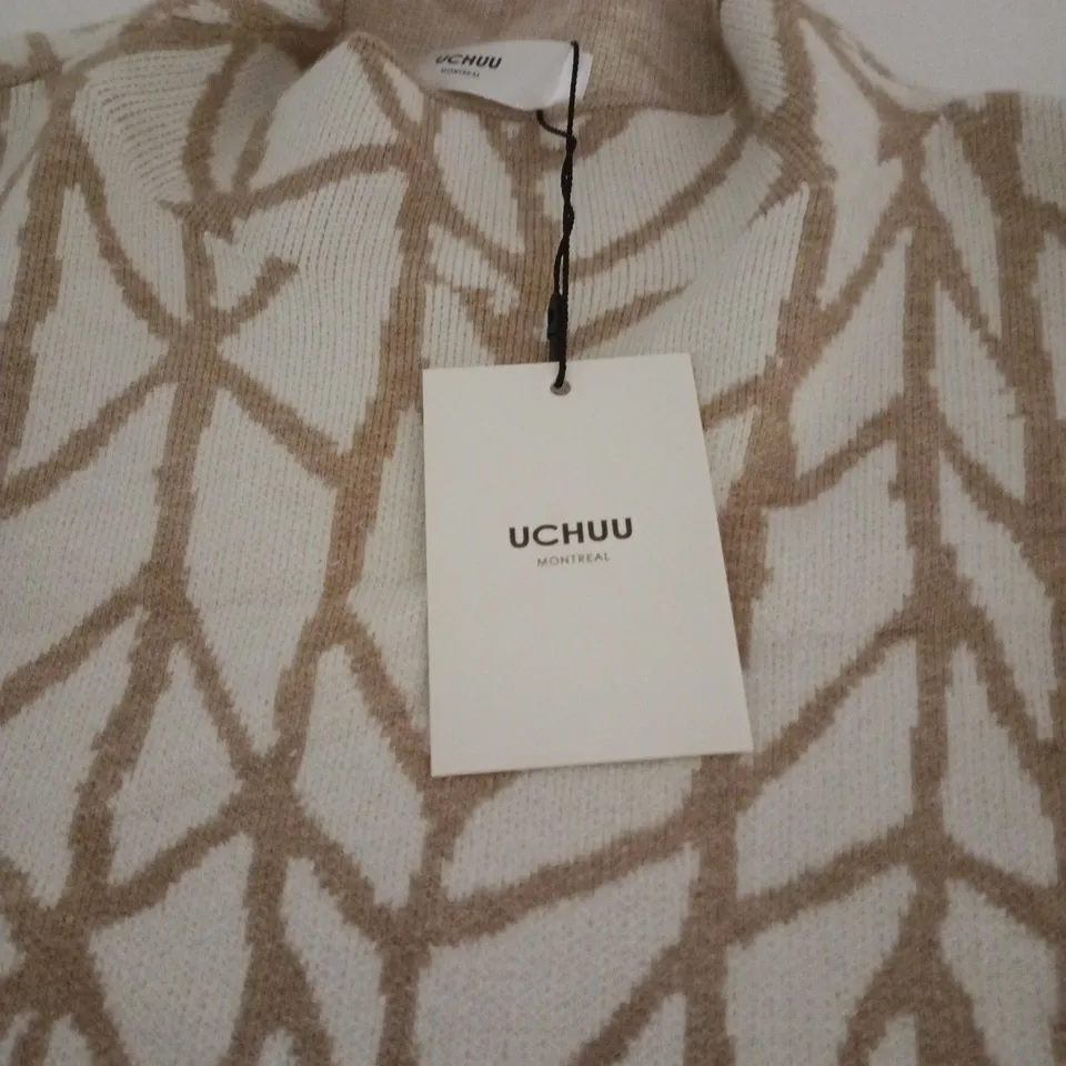 UCHUU MONTREAL MILK/SANDAL SWEATER LARGEG/EXTRA LARGE TAGGED
