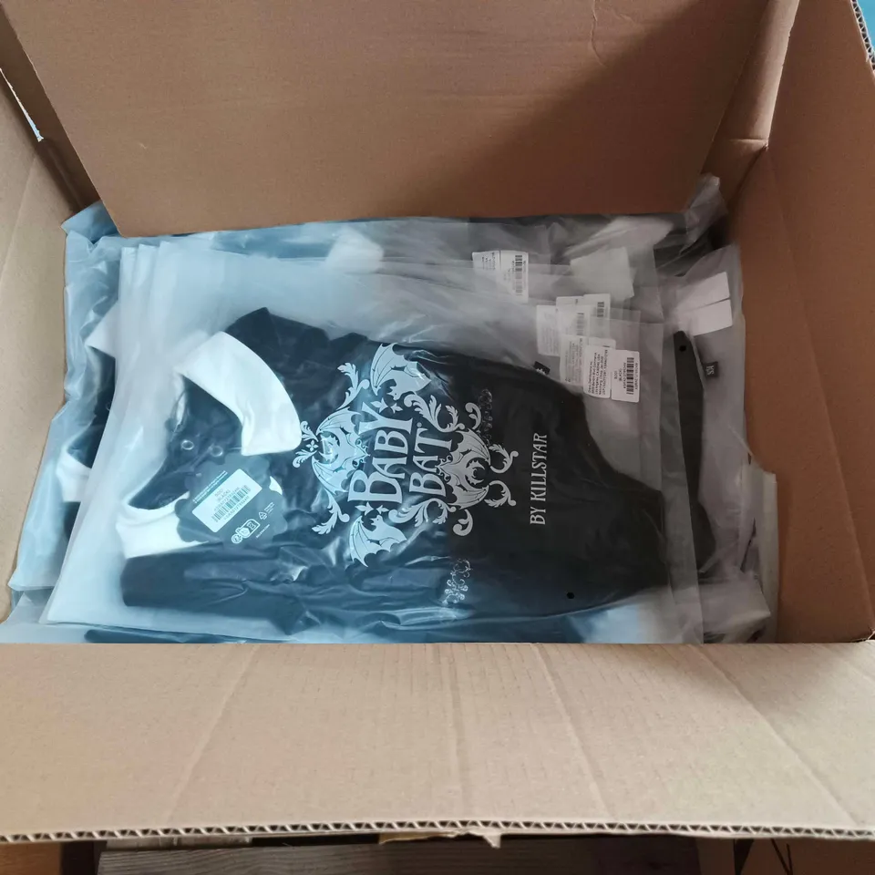 LOT OF APPROXIMATELY 50 BRAND NEW KILLSTAR BOO ALL IN ONES IN BLACK - UNCHECKED SIZES