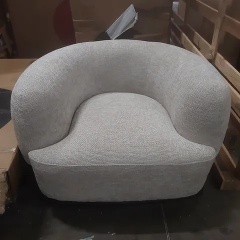DANETTI FLORENCE NATURAL FABRIC WITH DARK WOOD ARMCHAIR