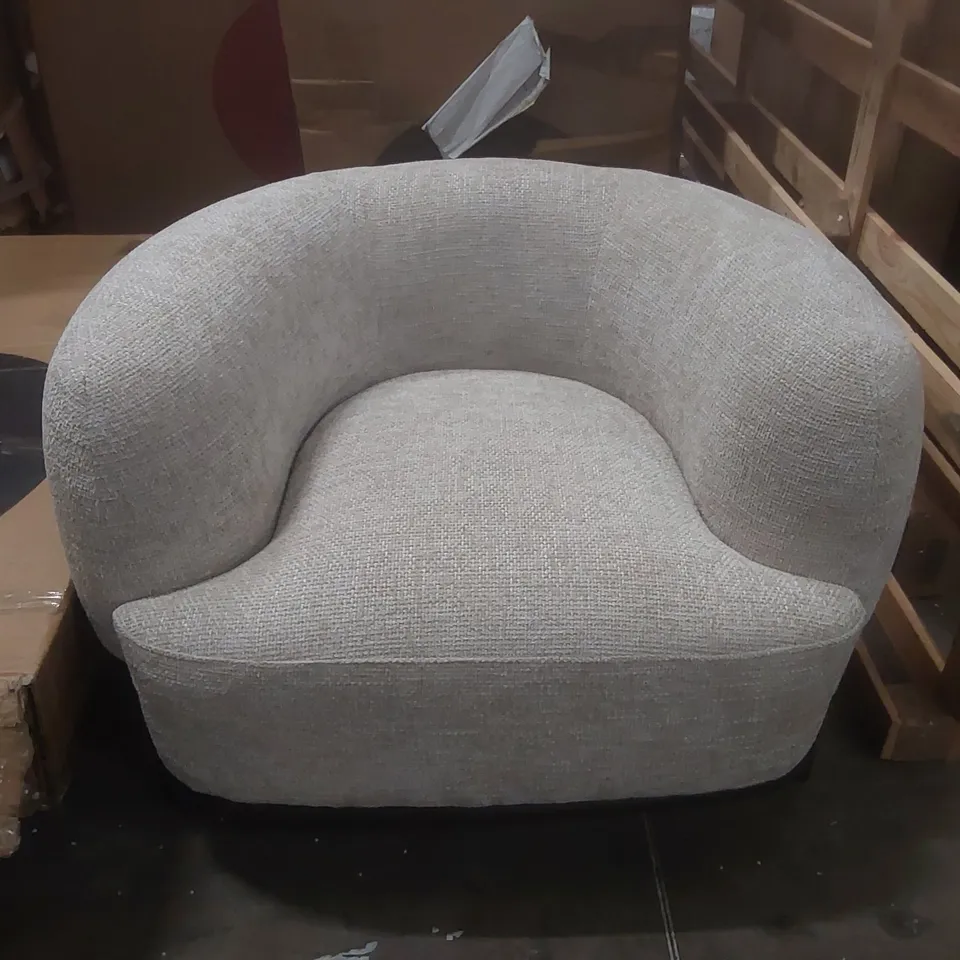 DANETTI FLORENCE NATURAL FABRIC WITH DARK WOOD ARMCHAIR RRP £729