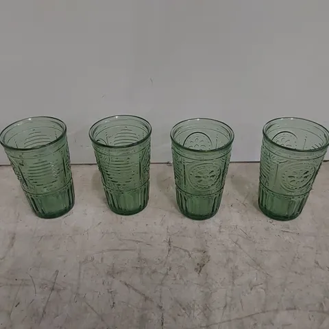 BOXED ROMANTIC HIGHBALL LACQUERED DRINKING GLASSES - SET OF 4
