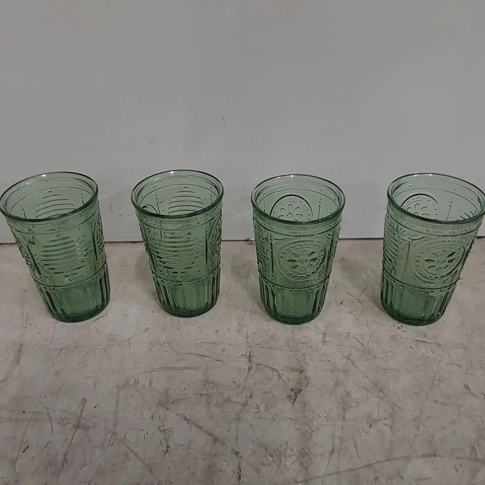 BOXED ROMANTIC HIGHBALL LACQUERED DRINKING GLASSES - SET OF 4