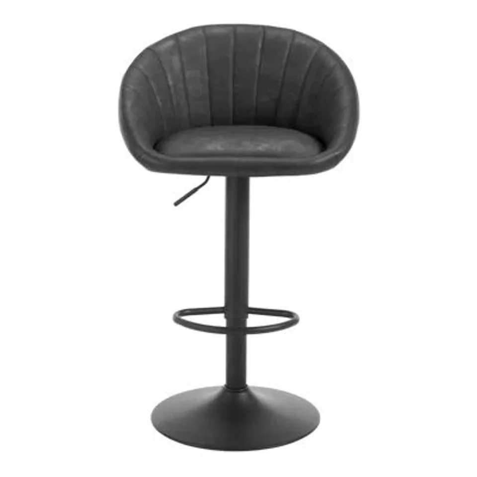 BOXED BAR STOOL, HEIGHT-ADJUSTABLE, ROTATABLE, KITCHEN SEAT WITH BACKREST