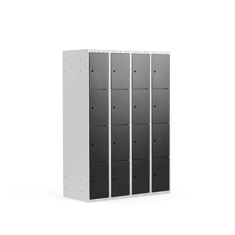 4 DOOR LOCKER CLASSIC 4 MODULES, 1740X1200X550 MM, BLACK
