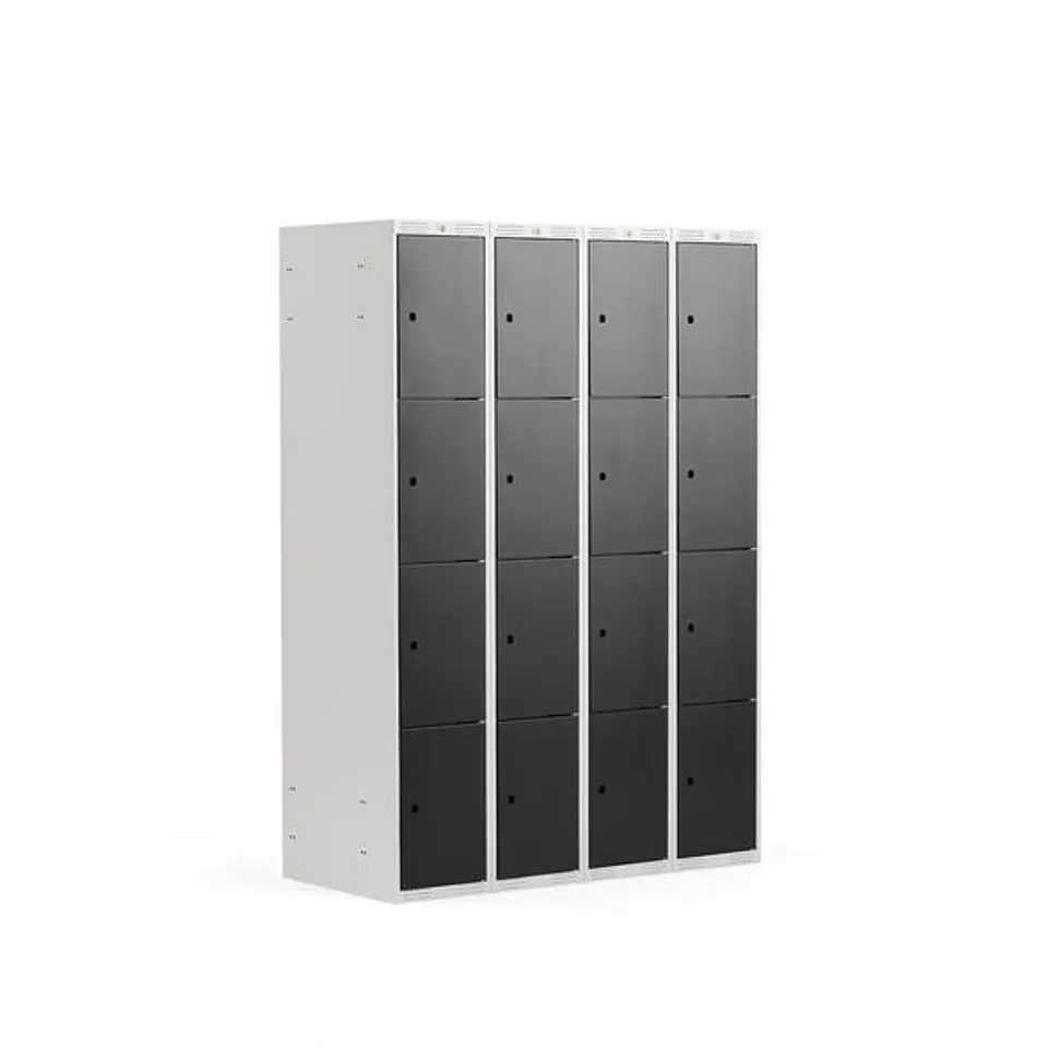 4 DOOR LOCKER CLASSIC 4 MODULES, 1740X1200X550 MM, BLACK