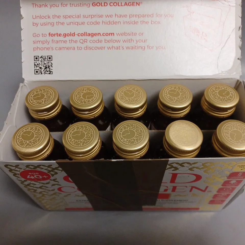 BOXED GOLD COLLAGEN FORTE 40+ GOLD COLLAGEN EXTRA STRENGTH 10 DAY PROGRAMME (10 X 50ml)