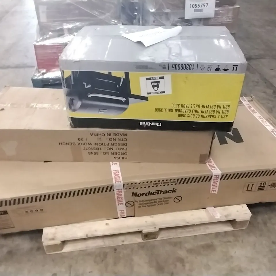 HEAVY DUTY DRAWER WORK BENCH, CHAR-BROIL 3500 - PERFORMANCE CHARCOAL BARBECUE AND NORDICTRACK T SERIES TREADMILL - UNPROCESSED RAW RETURNS
