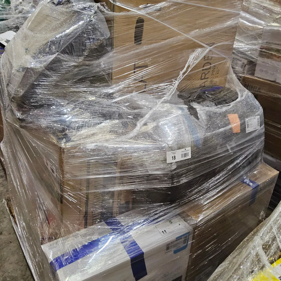 PALLET OF APPROXIMATELY 16 UNPROCESSED RAW RETURN HOUSEHOLD AND ELECTRICAL GOODS TO INCLUDE;