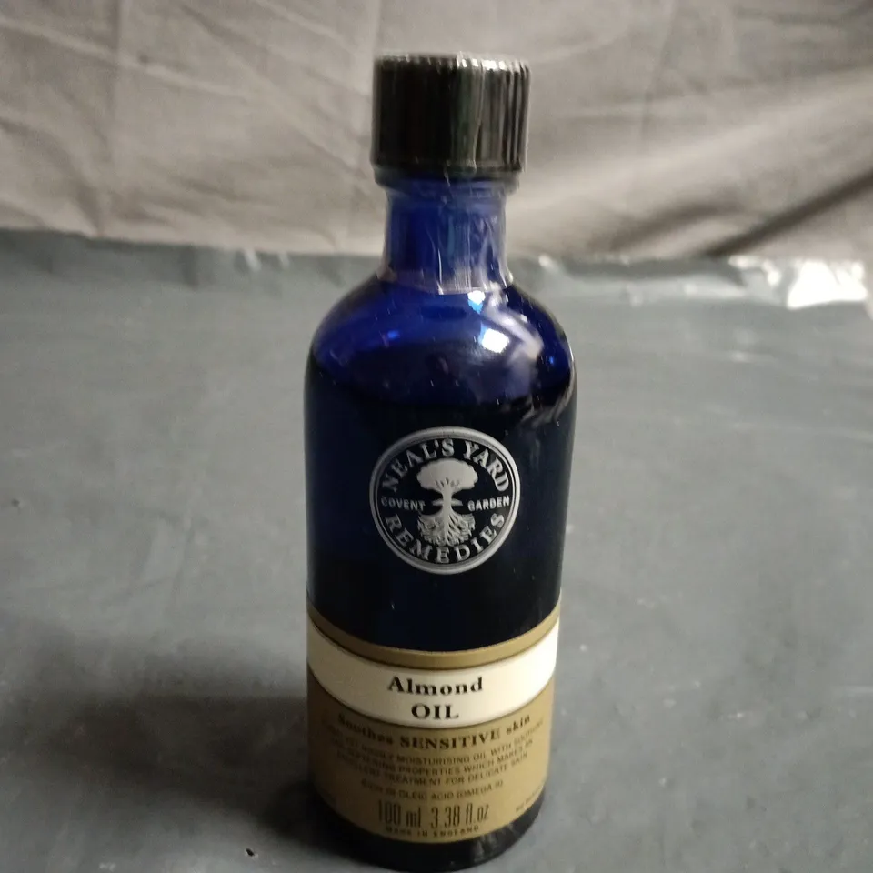 NEAL'S YARD REMEDIES ALMOND OIL – 100 ML (BLUE GLASS BOTTLE)