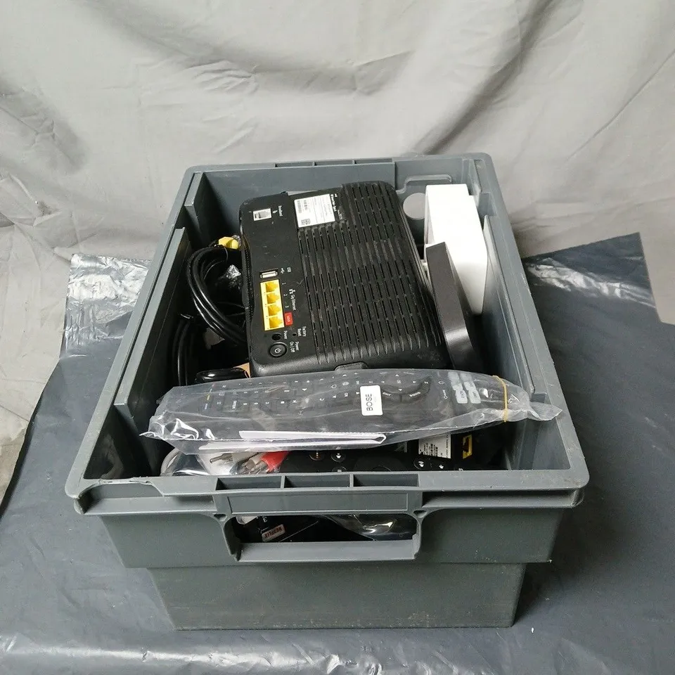 APPROXIMATELY 15 ASSORTED ITEMS TO INCLUDE BT SMART HUB, SKY STREAM BOX, REMOTE CONTROLS ETC