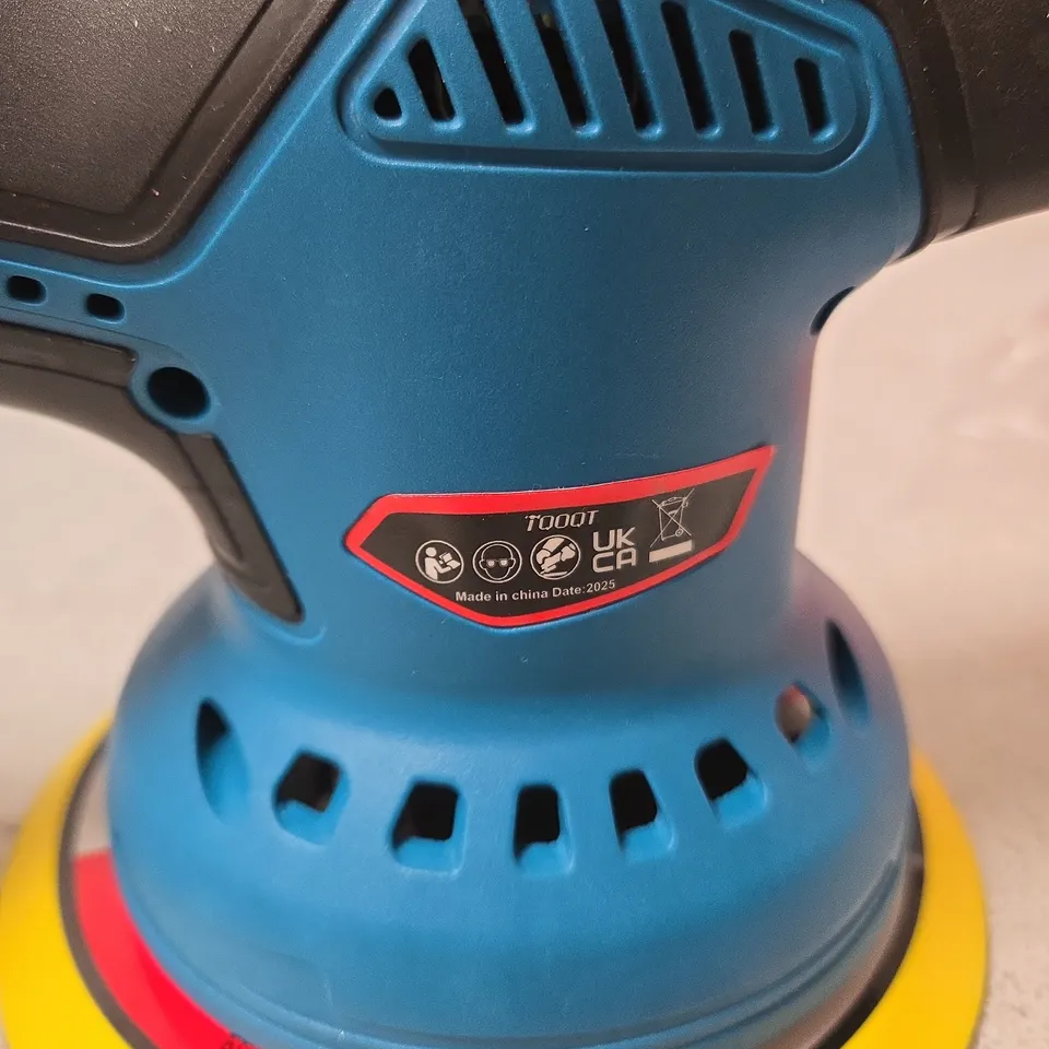 TQOQT CORDLESS POLISHING MACHINE – 21V, 150MM PAD, WITH TWO BATTERIES